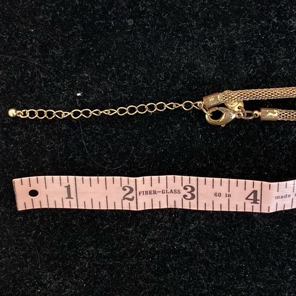 VINTAGE Gold Tone Circle Pendant Long Necklace - Picture 3 of 8